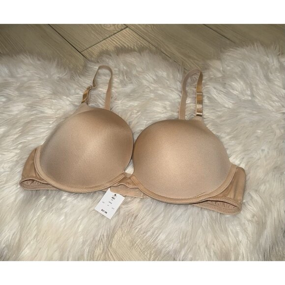 Maidenform Basically Sexy Push Up Bra Padded UW Womens 40C Beige 05809 New - Picture 1 of 6